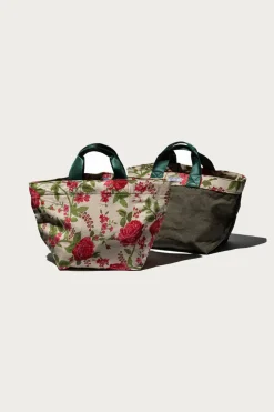 Puebco Vintage Tent Fabric w/ Printed Pattern Bag - Flower< Accessories