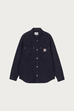 Carhartt Work In Progress Walter Shirt Jacket - Garment Dyed Dark Navy< Coats, Jackets, And Vests