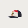 Brain Dead Waning Crescent Curved Front 6 Panel Hat - Navy/Multi< Accessories