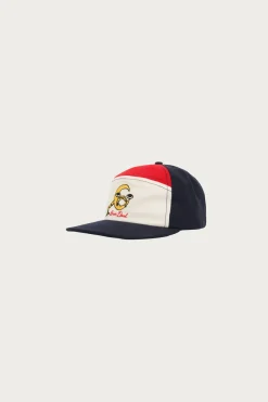Brain Dead Waning Crescent Curved Front 6 Panel Hat - Navy/Multi< Accessories