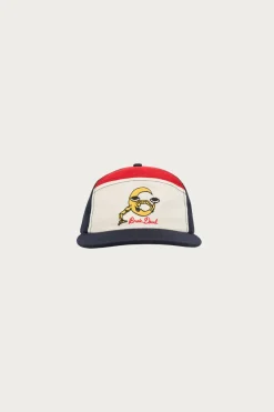 Brain Dead Waning Crescent Curved Front 6 Panel Hat - Navy/Multi< Accessories