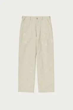 Auralee Washed Baggy Satin Bleached Baker Pants - Dusty Ivory< Pants