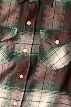 Wythe Washed Flannel Workshirt - Grizzly Shadow Plaid< Shirts