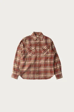 Wythe Washed Flannel Workshirt - Autumn Rust< Shirts
