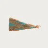 Kapital WASHER Crinkle Silk Neckerchief (PECOS Stripe) - Turquoise< Accessories