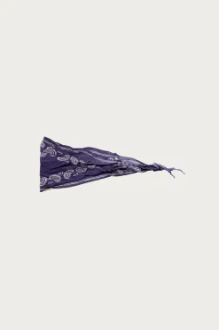 Kapital WASHER Crinkle Silk Neckerchief (PECOS Paisley) - Purple< Accessories