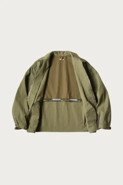 Kapital Water-Repellent Canvas ZIP-UP KAYAK PAW-PAW Blouson - Khaki< Coats, Jackets, And Vests