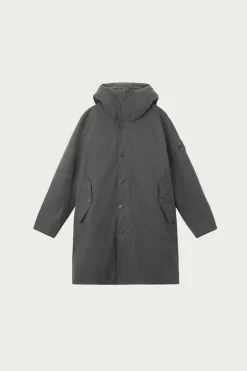 Stone Island Weatherproof Cotton Canvas Parka - Grey< Coats, Jackets, And Vests