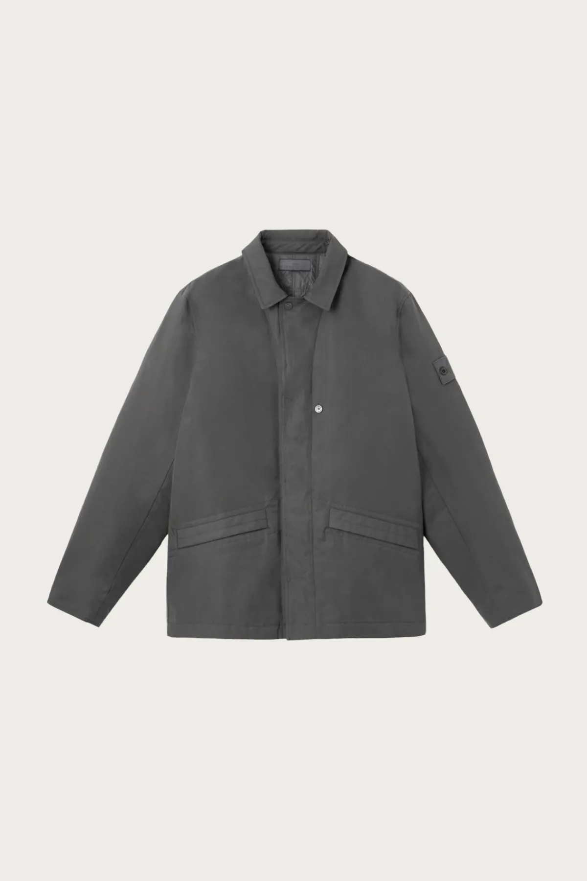 Stone Island Weatherproof Cotton/Canvas Jacket - Grey< Coats, Jackets, And Vests