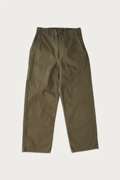 orSlow Wide Fit French Work Pants - Army Green< Pants