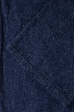 orSlow Wide Fit US Navy Denim Utility Pants - One Wash< Denim