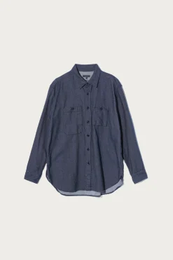 Engineered Garments Work Shirt - Indigo Cotton Denim Flannel< Shirts