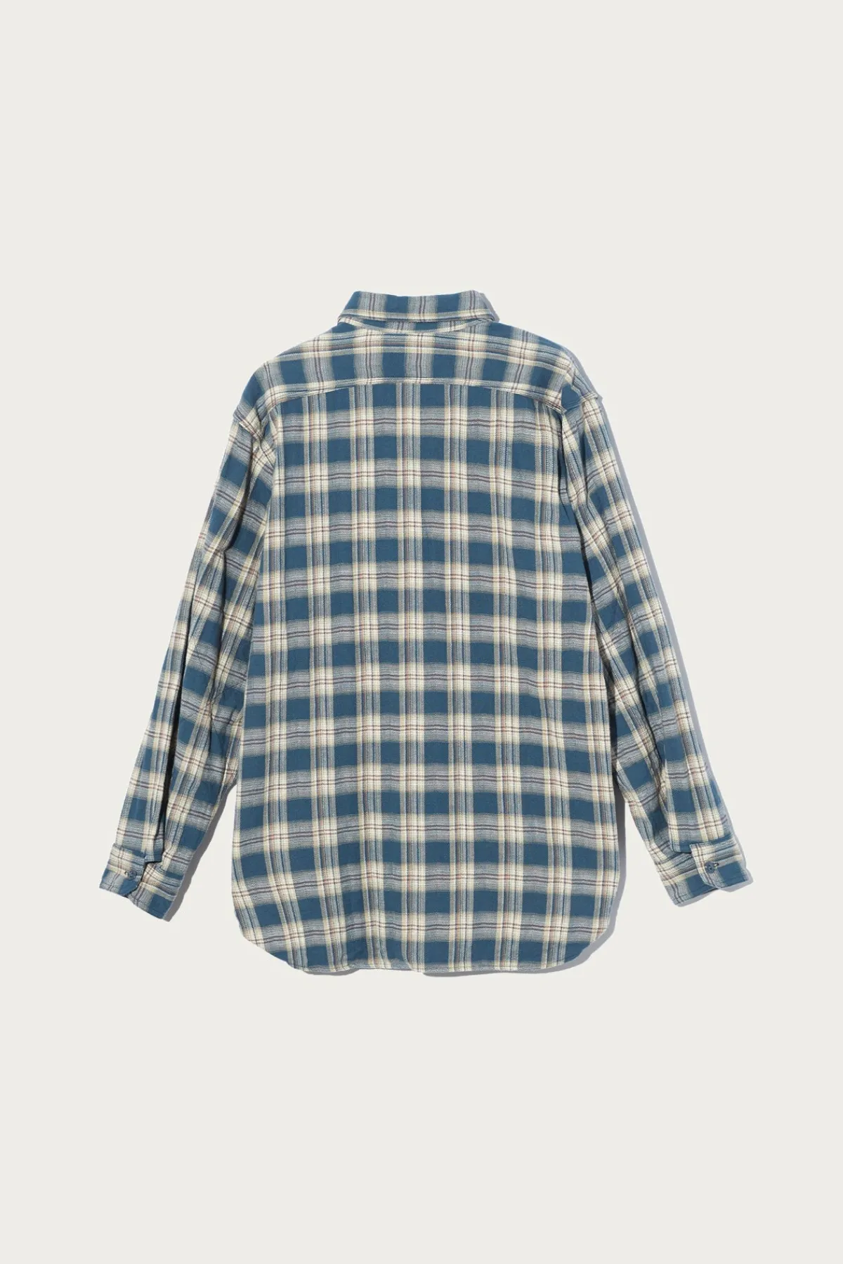 Engineered Garments Work Shirt - Navy Cotton Plaid Jacquard< Shirts