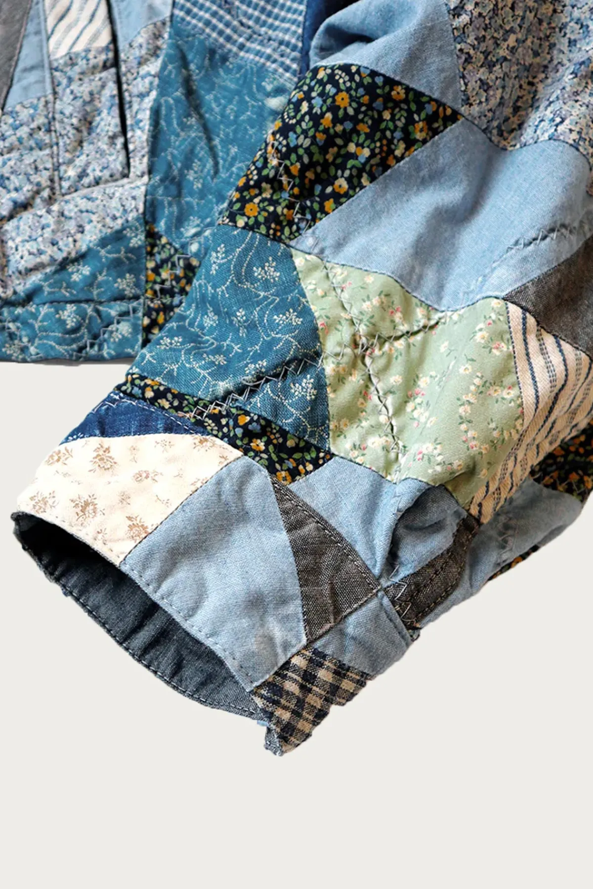 Kapital YABANE Quilt Patchwork Drizzler JKT - Indigo< Coats, Jackets, And Vests