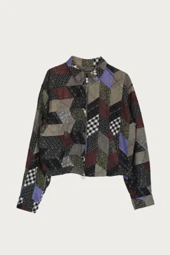 Kapital YABANE Quilt Patchwork Drizzler JKT - Black< Coats, Jackets, And Vests